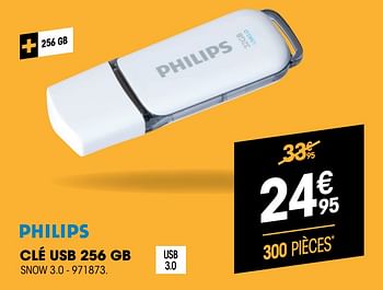 Promotions Philips clé usb 256 gb snow 3.0 - Philips - Valide de 17/11/2021 à 29/11/2021 chez Electro Depot