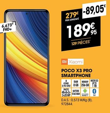 Promotions Xiaomi poco x3 pro smartphone - Xiaomi - Valide de 17/11/2021 à 29/11/2021 chez Electro Depot