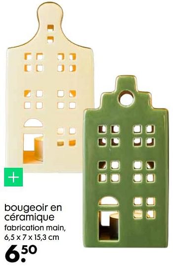 Promotions Bougeoir en céramique - Produit maison - Hema - Valide de 17/11/2021 à 27/11/2021 chez Hema