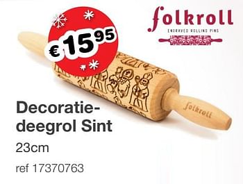 Promoties Decoratiedeegrol sint - Folkroll - Geldig van 19/11/2021 tot 22/11/2021 bij Europoint