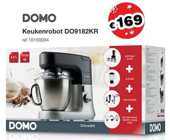 Promoties Domo elektro keukenrobot do9182kr - Domo elektro - Geldig van 19/11/2021 tot 22/11/2021 bij Europoint
