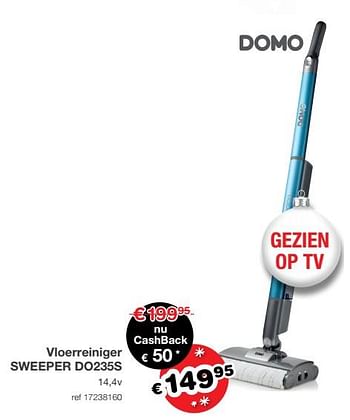 Promoties Domo elektro vloerreiniger sweeper do235s - Domo elektro - Geldig van 19/11/2021 tot 22/11/2021 bij Europoint
