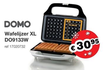 Promoties Domo elektro wafelijzer xl do9133w - Domo elektro - Geldig van 19/11/2021 tot 22/11/2021 bij Europoint