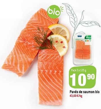 Promotions Pavés de saumon bio - Produit maison - Match - Valide de 17/11/2021 à 23/11/2021 chez Match