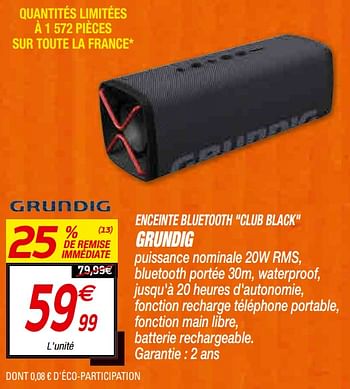 Enceinte portable Bluetooth - Grundig - CLUBBLACK