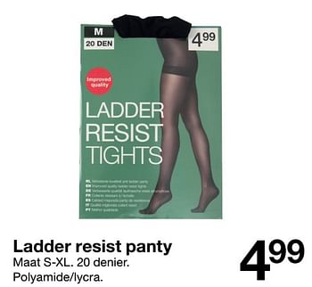 Promoties Ladder resist panty - Huismerk - Zeeman  - Geldig van 20/11/2021 tot 26/11/2021 bij Zeeman