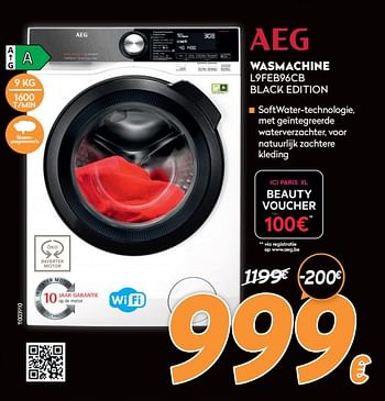 Promoties Aeg wasmachine l9feb96cb black edition - AEG - Geldig van 17/11/2021 tot 29/11/2021 bij Krefel