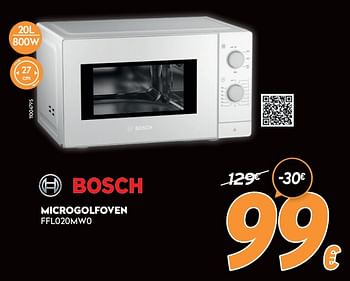 Promoties Bosch microgolfoven ffl020mw0 - Bosch - Geldig van 17/11/2021 tot 29/11/2021 bij Krefel