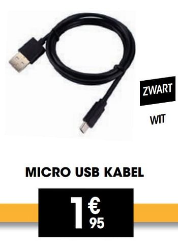 Promoties Micro usb kabel - Huismerk - Electro Depot - Geldig van 23/11/2021 tot 05/12/2021 bij Electro Depot