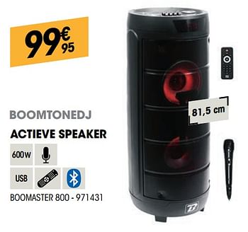 Promoties Boomtonedj actieve speaker boomaster 800 - Huismerk - Electro Depot - Geldig van 23/11/2021 tot 05/12/2021 bij Electro Depot