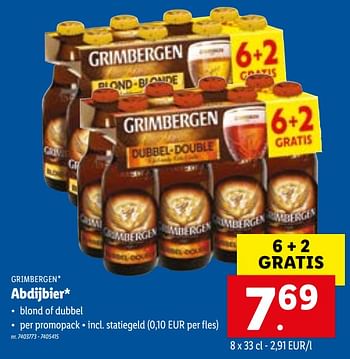 Promoties Abdijbier - Grimbergen - Geldig van 29/11/2021 tot 04/12/2021 bij Lidl
