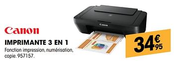 Promotions Canon imprimante 3 en 1 - Canon - Valide de 24/11/2021 à 05/12/2021 chez Electro Depot