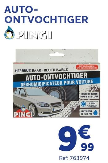 Promotions Autoontvochtiger - Pingi - Valide de 18/11/2021 à 04/01/2022 chez Auto 5