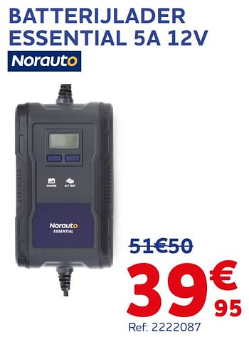 Promoties Batterijlader essential - Norauto - Geldig van 18/11/2021 tot 04/01/2022 bij Auto 5