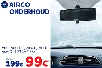 Promoties Airco onderhoud voor voertuigen uitgerust met r-1234yf gas - Huismerk - Auto 5  - Geldig van 18/11/2021 tot 04/01/2022 bij Auto 5