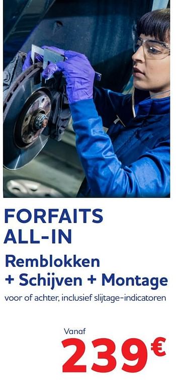 Promoties Remblokken + schijven + montage - Huismerk - Auto 5  - Geldig van 18/11/2021 tot 04/01/2022 bij Auto 5