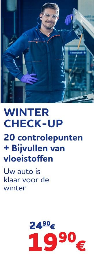 Promoties Winter check-up 20 controlepunten + bijvullen van vloeistoffen - Huismerk - Auto 5  - Geldig van 18/11/2021 tot 04/01/2022 bij Auto 5
