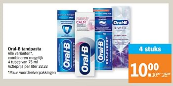 Promoties Oral-b tandpasta - Oral-B - Geldig van 22/11/2021 tot 28/11/2021 bij Albert Heijn
