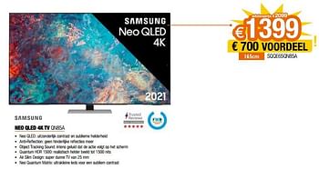 Promoties Samsung neo qled 4k tv sqqe65qn85a - Samsung - Geldig van 22/11/2021 tot 29/11/2021 bij Expert