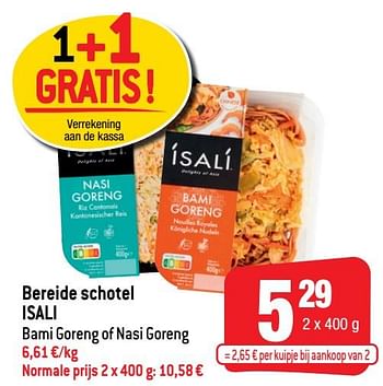 Promoties Bereide schotel isali - Isali - Geldig van 24/11/2021 tot 30/11/2021 bij Smatch