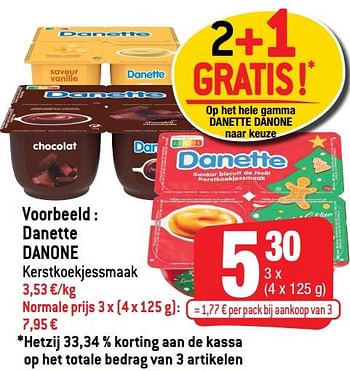 Promoties Danette danone - Danone - Geldig van 24/11/2021 tot 30/11/2021 bij Smatch