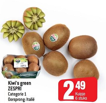 Promoties Kiwi`s green zespri - Zespri - Geldig van 24/11/2021 tot 30/11/2021 bij Smatch