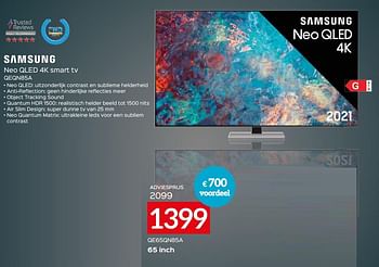 Promoties Samsung neo qled 4k smart tv qe65qn85a - Samsung - Geldig van 22/11/2021 tot 29/11/2021 bij Selexion