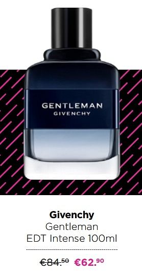 Promoties Givenchy gentleman edt intense - Givenchy - Geldig van 22/11/2021 tot 29/11/2021 bij ICI PARIS XL