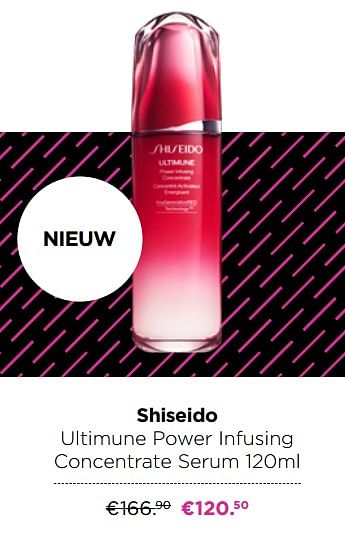 Promoties Shiseido ultimune power infusing concentrate serum - Shiseido - Geldig van 22/11/2021 tot 29/11/2021 bij ICI PARIS XL