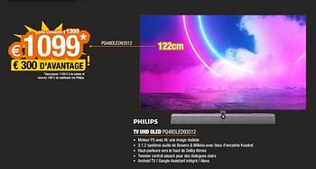 Promotions Philips tv uhd oled pq48oled93512 - Philips - Valide de 22/11/2021 à 29/11/2021 chez Expert