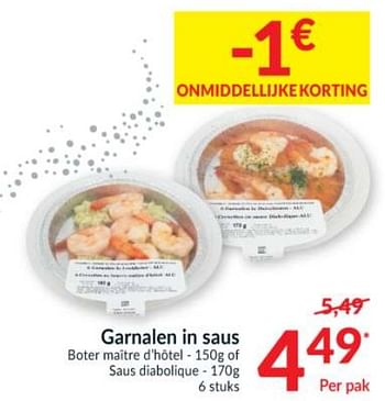 Promoties Garnalen in saus boter maitre d`hôtel of saus diabolique - Huismerk - Intermarche - Geldig van 23/11/2021 tot 31/12/2021 bij Intermarche