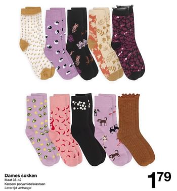 Promoties Dames sokken - Huismerk - Zeeman  - Geldig van 27/11/2021 tot 03/12/2021 bij Zeeman