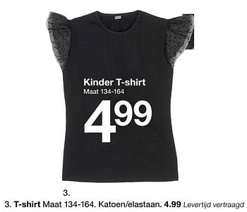 Promoties Kinder t-shirt - Huismerk - Zeeman  - Geldig van 27/11/2021 tot 03/12/2021 bij Zeeman