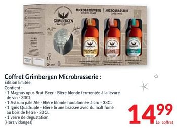 Promotions Coffret grimbergen microbrasserie : edition limitée - Grimbergen - Valide de 23/11/2021 à 31/12/2021 chez Intermarche