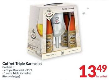 Promoties Coffret triple karmeliet - TRipel Karmeliet - Geldig van 23/11/2021 tot 31/12/2021 bij Intermarche
