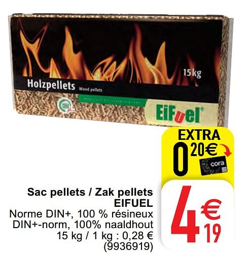 Eifuel Sac pellets zak pellets eifuel En promotion chez Cora