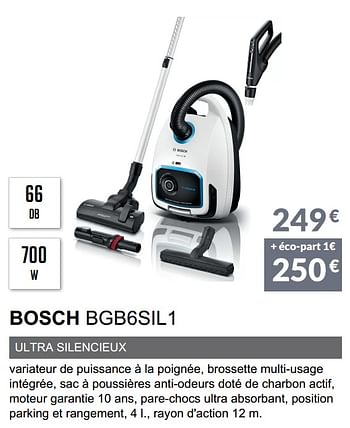 Promotions Aspirateur bosch bgb6sil1 - Bosch - Valide de 01/10/2021 à 28/02/2022 chez Copra