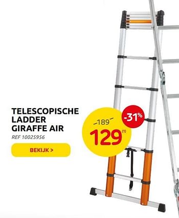 Promoties Telescopische ladder giraffe air - Huismerk - Brico - Geldig van 01/12/2021 tot 03/01/2022 bij Brico