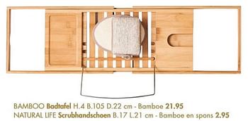 Promoties Bamboo badtafel - Huismerk - Casa - Geldig van 22/11/2021 tot 31/12/2021 bij Casa