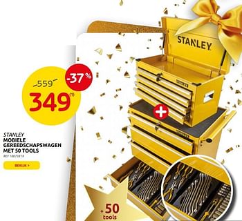 Stanley mobiele gereedschapswagen met 50 tools - Promotie bij Brico