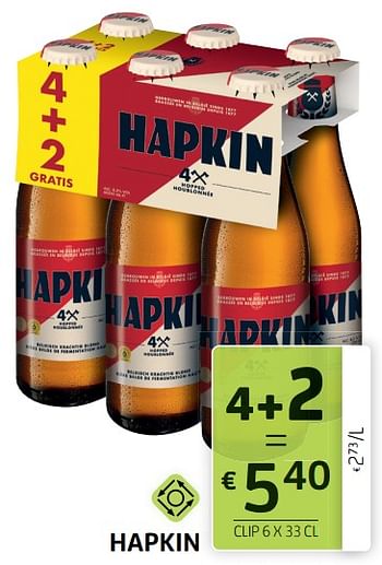 Promoties Hapkin - Hapkin - Geldig van 03/12/2021 tot 16/12/2021 bij BelBev
