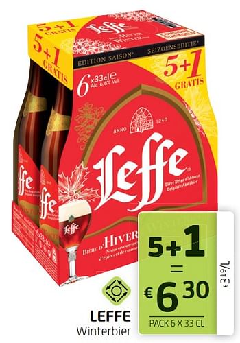 Promoties Leffe winterbier - Leffe - Geldig van 03/12/2021 tot 16/12/2021 bij BelBev