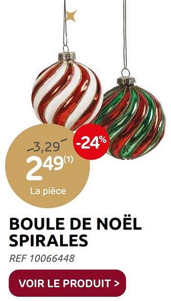 Promotions Boule de noël spirales - Produit maison - Brico - Valide de 01/12/2021 à 03/01/2022 chez Brico