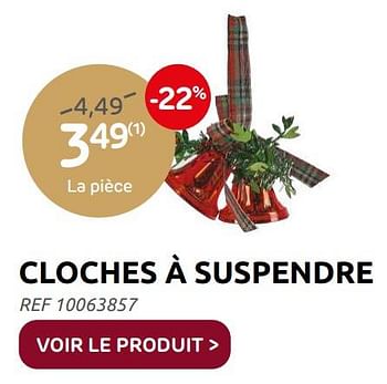 Promotions Cloches à suspendre - Produit maison - Brico - Valide de 01/12/2021 à 03/01/2022 chez Brico