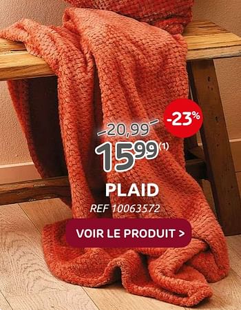 Promotions Plaid - Produit maison - Brico - Valide de 01/12/2021 à 03/01/2022 chez Brico