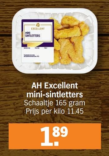 Promoties Ah excellent mini-sintletters - Huismerk - Albert Heijn - Geldig van 29/11/2021 tot 05/12/2021 bij Albert Heijn