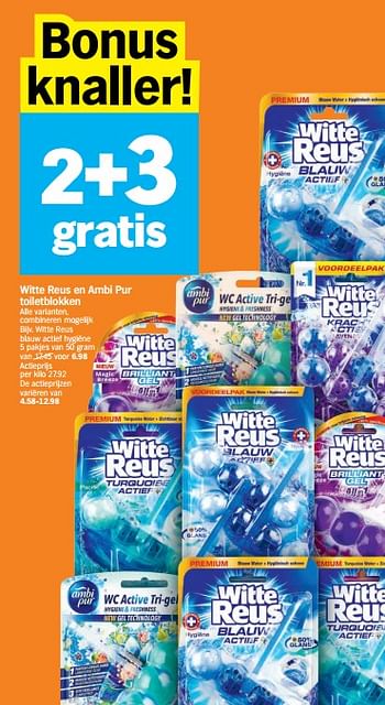 Promoties Witte reus blauw actief hygiëne - Witte reus - Geldig van 29/11/2021 tot 05/12/2021 bij Albert Heijn