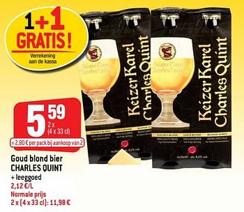 Promoties Goud blond bier charles quint - Charles Quint - Geldig van 01/12/2021 tot 07/12/2021 bij Smatch