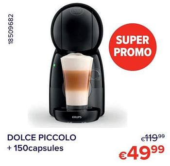 Promoties Krups dolce piccolo + 150capsules - Krups - Geldig van 01/12/2021 tot 31/12/2021 bij Euro Shop