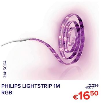 Promoties Philips lightstrip 1m rgb - Philips - Geldig van 01/12/2021 tot 31/12/2021 bij Euro Shop